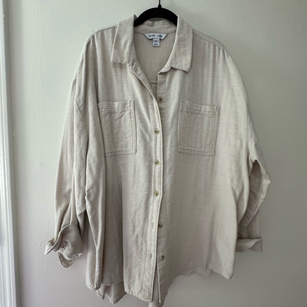Old Navy women’s Beige Button Down Shirt